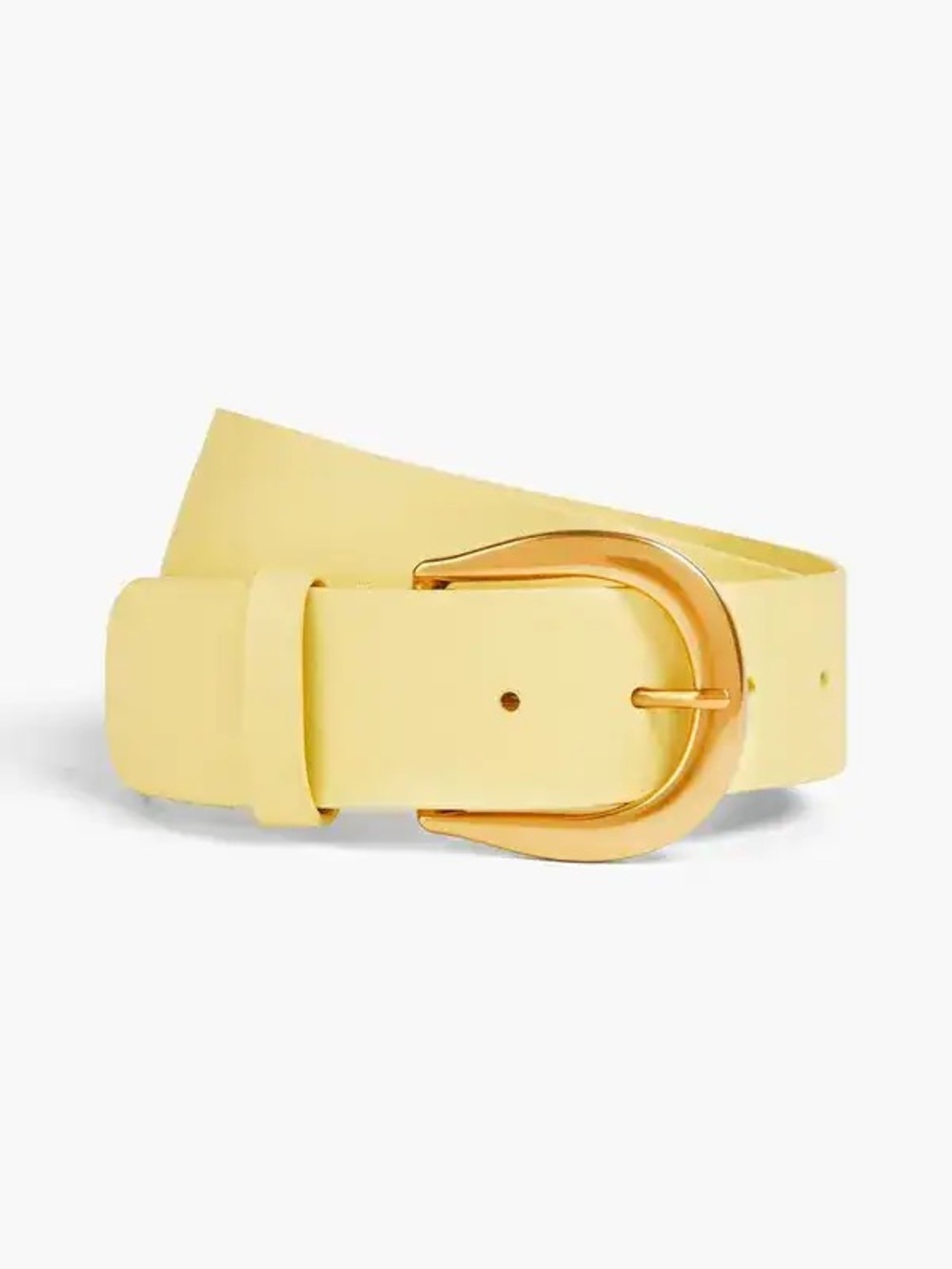 Zimmermann Classic Waist Leather Belt Lemon NEW